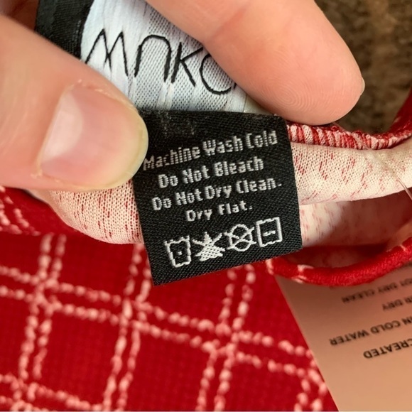 Wuko Gals Red and White Windowpane Plaid Stretch BodyCon Dress - Picture 5 of 5